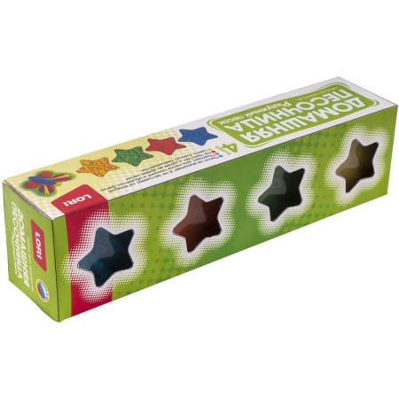 Кинетический песок Lori Радужный 4 цвета 140 г