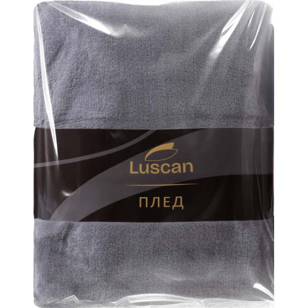 Плед Luscan микрофибра 200х220 см серый