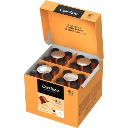 Кофе в капсулах для кофемашин Coffesso Crema Delicato (80 штук в  упаковке)