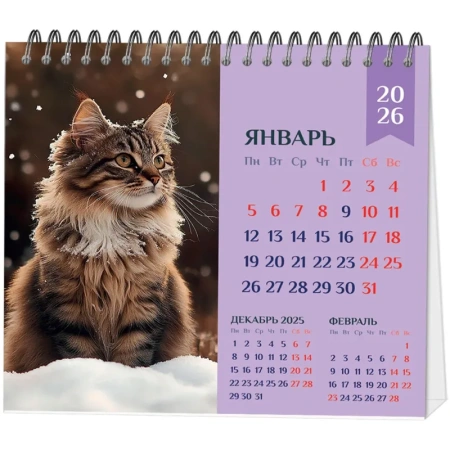 Календарь-домик настольный 2026 Котёнок 12x11 см