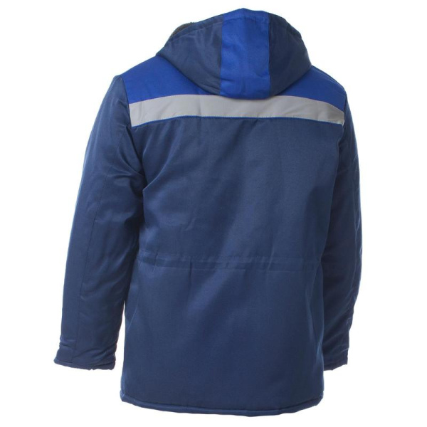 Куртка рабочая зимняя Бригадир синяя/васильковая из смесовой ткани  (размер 56-58, рост 170-176)