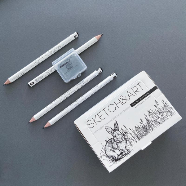 Ластик-клячка Sketch&Art каучуковый прямоугольный 50x45x10 мм