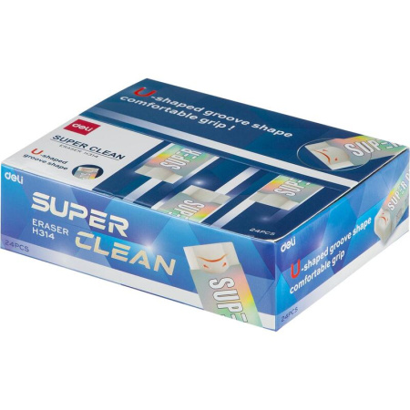 Ластик Deli Super Clean ПВХ прямоугольная 41x17x11 мм