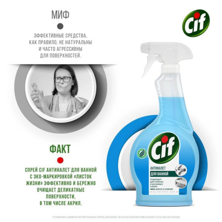 Средство для стекол и зеркал Cif Легкость чистоты 500 мл