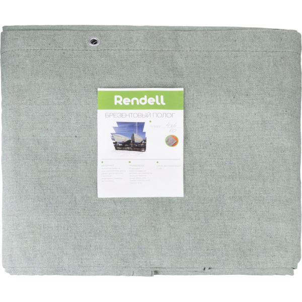 Тент-полог брезент ОП 400 см x 6 м с люверсами хаки