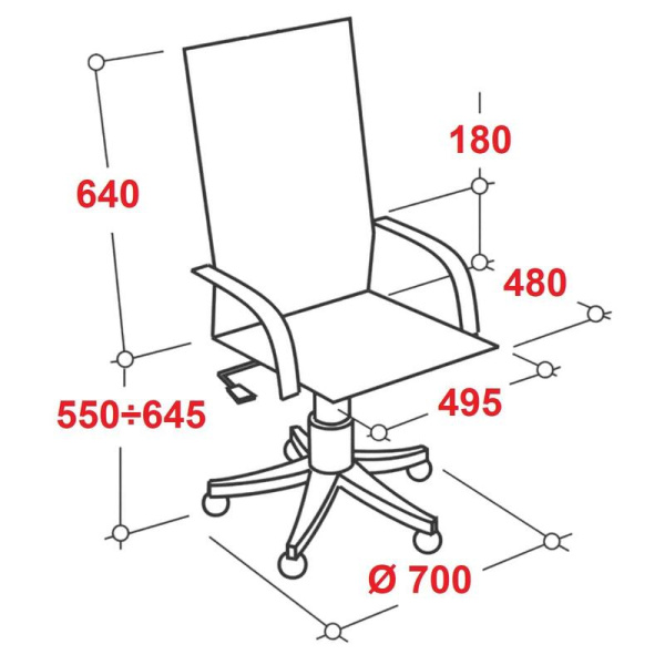 Кресло для руководителя Chairman 668 бежевое (экокожа, пластик)
