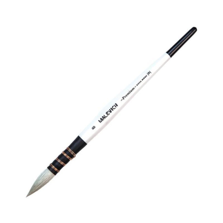 Кисть Малевичъ Premium коза/синтетика круглая №8
