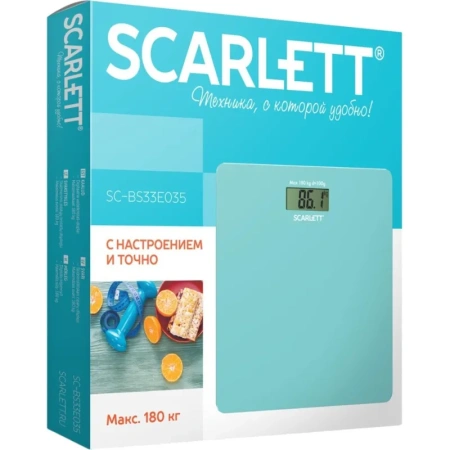 Весы напольные Scarlett SC-BS33E035 голубые Весы напольные Scarlett SC-BS33E035 голубые