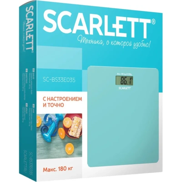 Весы напольные Scarlett SC-BS33E035 голубые Весы напольные Scarlett SC-BS33E035 голубые
