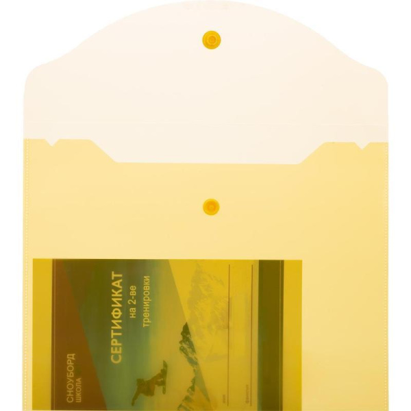 Папка-конверт на кнопке A5 ассорти 0.18 мм (10 штук в упаковке)