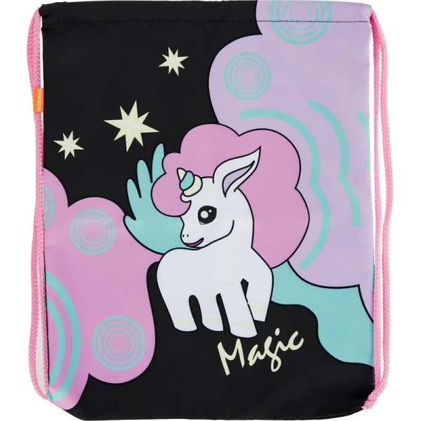 Мешок для сменной обуви №1 School Magic 330х420 мм черный с 1 отделением