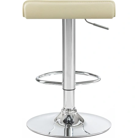 Стул барный Dobrin Tommy кремовый/хромированный (искусственная  кожа/металл)
