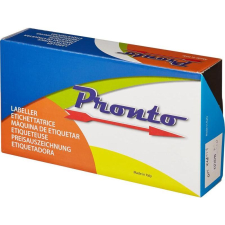 Этикет-пистолет Pronto H8 однострочный (прямоугольная лента, 8 символов, 21x12 мм) Этикет-пистолет Pronto H8 однострочный (прямоугольная лента, 8 символов, 21x12 мм)