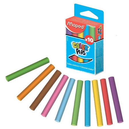Мел Maped Color'peps цветной 10 штук
