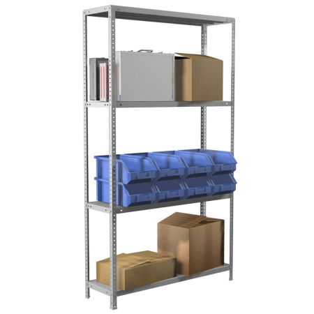 Стеллаж металлический Практик MS (4 полки, 1000x600x1850 мм)