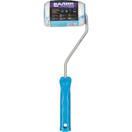 Валик малярный с ручкой TOPFORT Blue 90 мм полиамид ворс 12 мм
