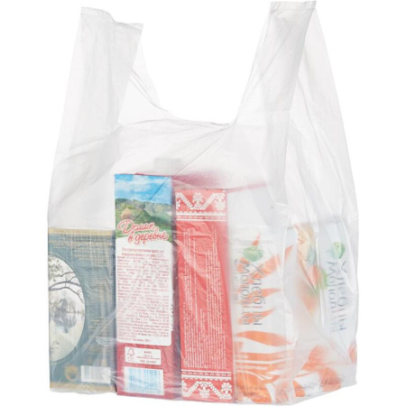 Пакет-майка ПНД 12 мкм белый (25+12х45 см, 200 штук в упаковке) Пакет-майка ПНД 12 мкм белый (25+12х45 см, 200 штук в упаковке)