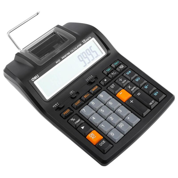 Калькулятор печатающий Deli EM121-EU 12-разрядный 172x203x55 мм