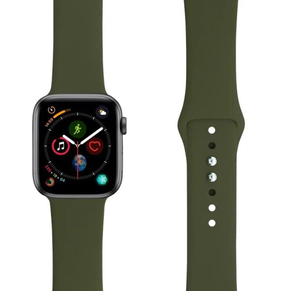 Ремешок Lyambda Altair для Apple Watch 38/40/41 мм оливковый силиконовый  (DS-APS08-40-OL)