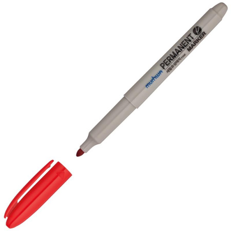 Маркер перманентный MunHwa красный (толщина линии 1,5 мм) круглый  наконечник