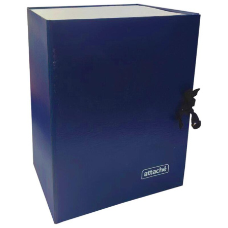 Короб архивный складной на 2-х завязках Attache А4 200 мм синий до 2000  листов