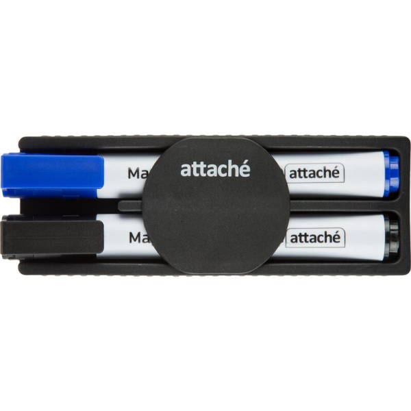 Набор принадлежностей Attache для магнитно-маркерной доски (3 предмета в  наборе) с черной губкой