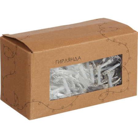 Гирлянда светодиодная теплый белый свет 2.4x0.6 м