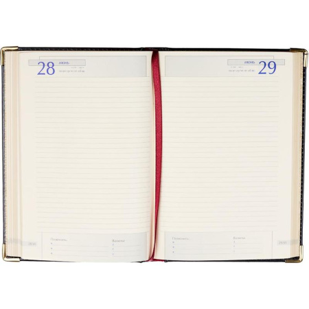 Ежедневник полудатированный Bruno Visconti Imperium натуральная кожа А5 208 листов черный (золотистый обрез, 145x216 мм) (артикул производителя 3-023/120)