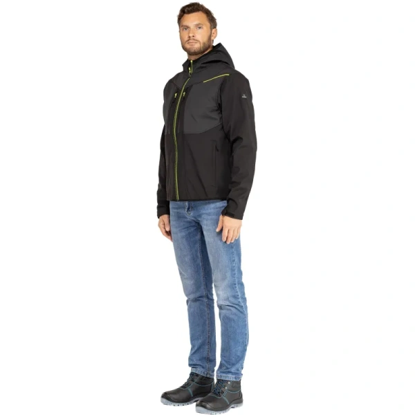 Куртка рабочая демисезонная мужская Delta Plus Horten2 черная/желтая  (размер 58-60, рост 188-194 см)