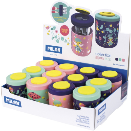 Точилка для карандашей Milan Fairy tale с контейнером пластиковая Точилка для карандашей Milan Fairy tale с контейнером пластиковая