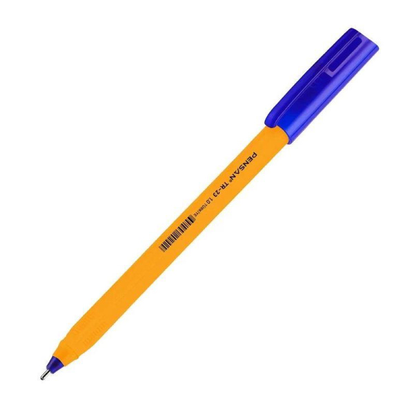 Ручка шариковая неавтоматическая Pensan Yellow синяя (толщина линии 0.7  мм)
