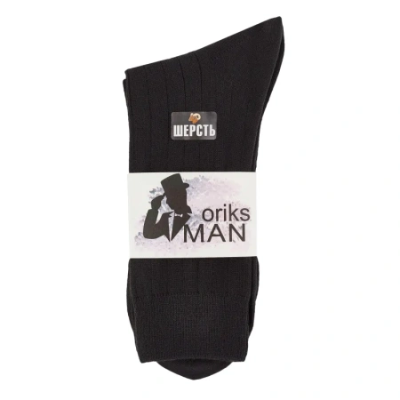 Носки мужские шерстяные черные с полосой размер 29