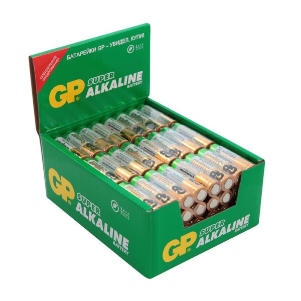 Батарейки АА пальчиковые GP Super (96 штук в упаковке)