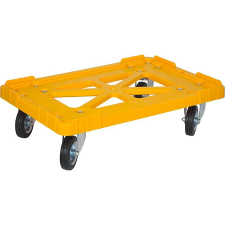 Тележка для ящиков из ПНД 625x420x175 мм желтая Тележка для ящиков из ПНД 625x420x175 мм желтая