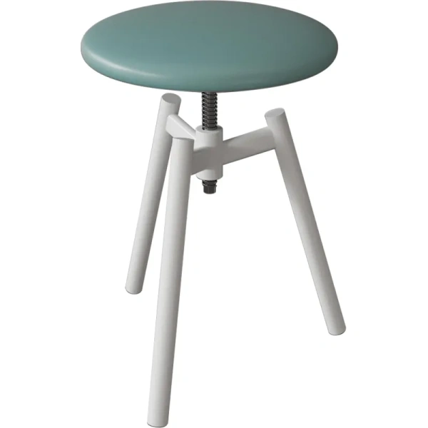 Табурет медицинский винтовой М95 зеленый/белый (искусственная кожа)