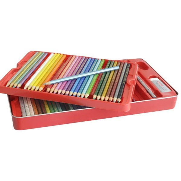 Карандаши цветные Faber-Castell 60 цветов шестиграные с ластиком и точилкой