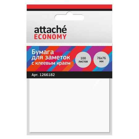 Стикеры Attache Economy 76x76 мм белые (1 блок, 100 листов)
