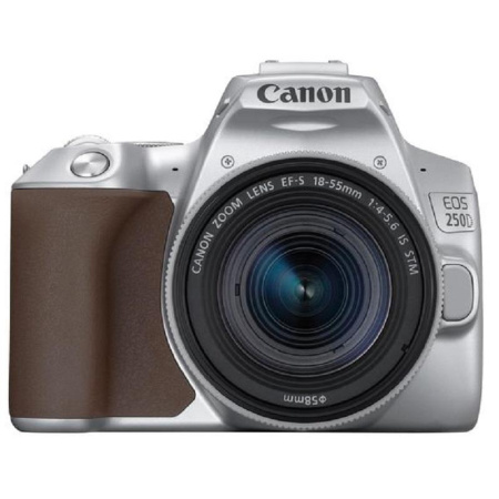 Зеркальный фотоаппарат Canon EOS 250D kit + объектив   EF-S 18-55 IS STM ссеребристый