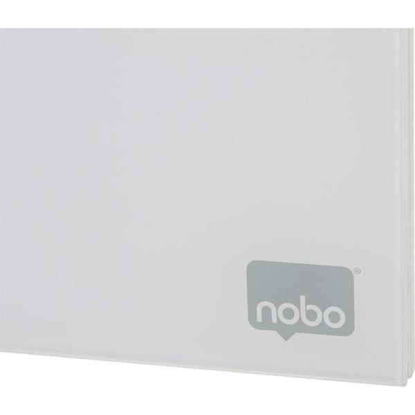 Доска широкоформатная стеклянная 100x188 см с закругленными углами белая Nobo
