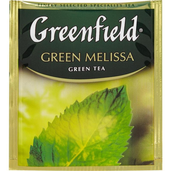 Чай Greenfield Green Melissa зеленый 100 пакетиков