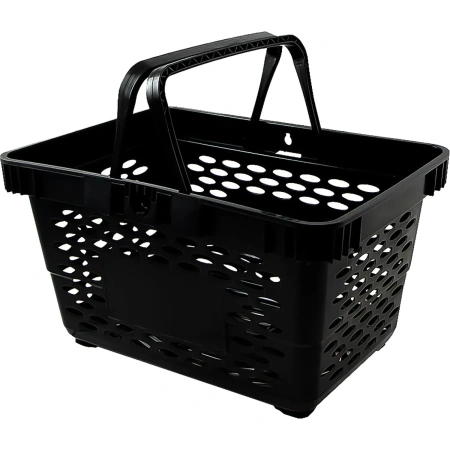 Корзина покупательская пластик чёрная