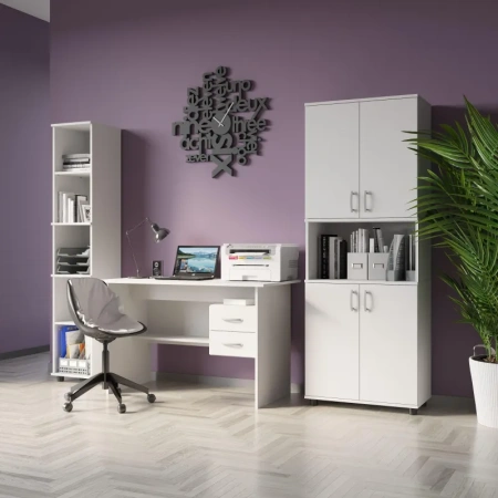 Стол компьютерный Сокол СПм-07.1Б (белый, 1200х600х740 мм)