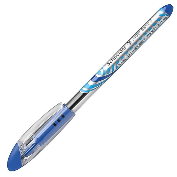 Ручка шариковая неавтоматическая Schneider SliderBasic синяя (толщина  линии 0.4 мм)