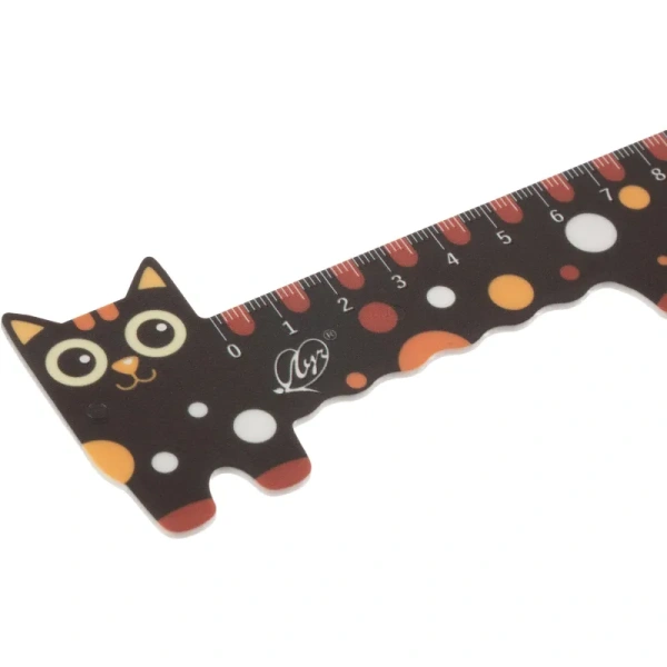 Линейка Луч Кот 15 см пластиковая