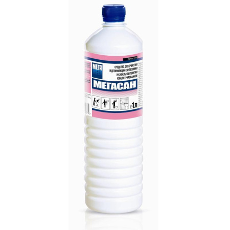 Профессиональная химия МЕГАСАН 1л дезинф. ср-во д/сантехники, кафельной пли