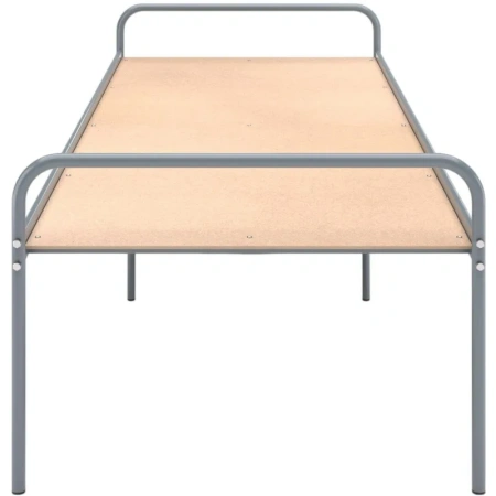 Кровать одноярусная Комус Мебель металлическая серая 820х596х1920 мм
