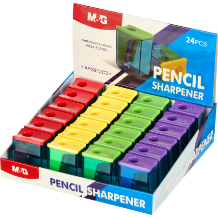 Точилка для карандашей M&G с контейнером пластиковая Точилка для карандашей M&G с контейнером пластиковая