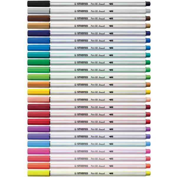 Фломастеры Stabilo Pen 68 brush 24 цвета