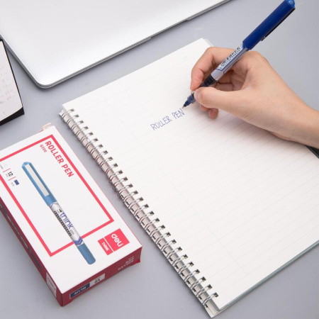 Роллер Deli Think синий (толщина линии 0.35 мм)