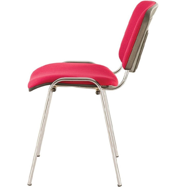 Стул офисный Easy Chair красный (ткань, металл хромированный)